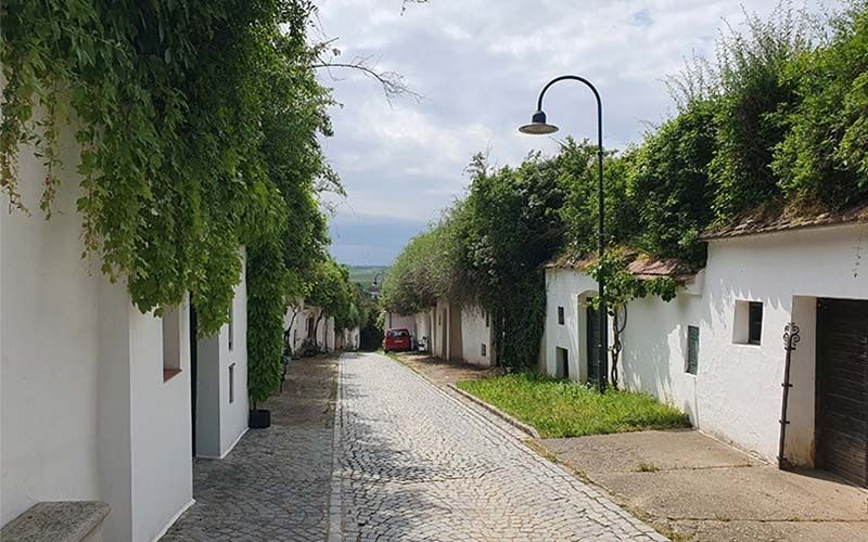 Eine Kellergasse in Poysdorf