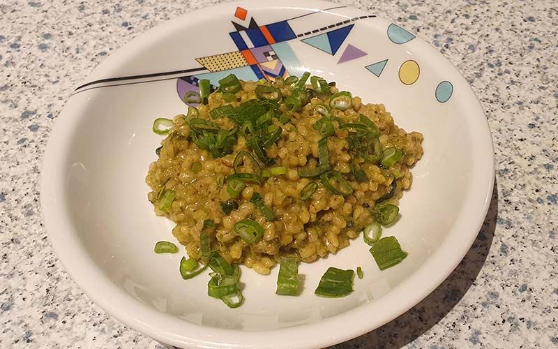 Graupen-Risotto mit Bärlauchpesto